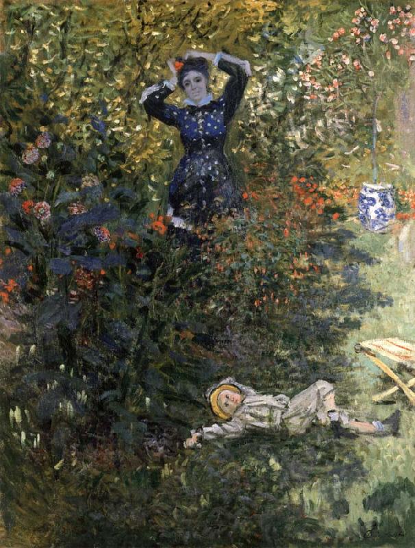 Claude Monet Camille and Jean Monet in the Garden at Argenteuil china oil painting image